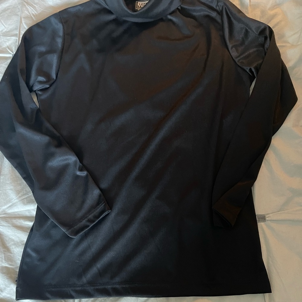 Black Long Sleeve Turtleneck Top